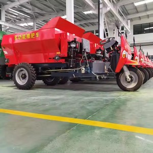 Épandeur d'engrais motorisé à trois roues pour compost organique sur grands terrains, capacité 1000 kg, garantie 1 an - Product Image 1