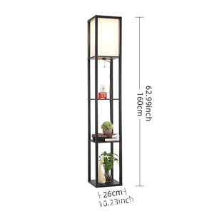 Đèn sàn và giá để đồ tích hợp Phòng khách cao cấp, Kệ nhiều tầng Phòng ngủ Đầu giường Đèn bàn đứng cổ điển - Product Image 4