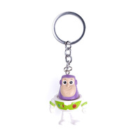Porte-clés Coolter Mignon Créatif Dessin Animé Anime Buzz Toy Story Monstre Ours Fraise en PVC avec Base Métallique et Impression Numérique