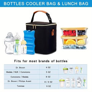 <span class=keywords><strong>Sac</strong></span> <span class=keywords><strong>isotherme</strong></span> pour lait maternel avec pack de glace, capacité de 4 biberons jusqu'à 9 onces, <span class=keywords><strong>sac</strong></span> à biberons idéal pour les mamans allaitantes et la garderie - Product Image 3