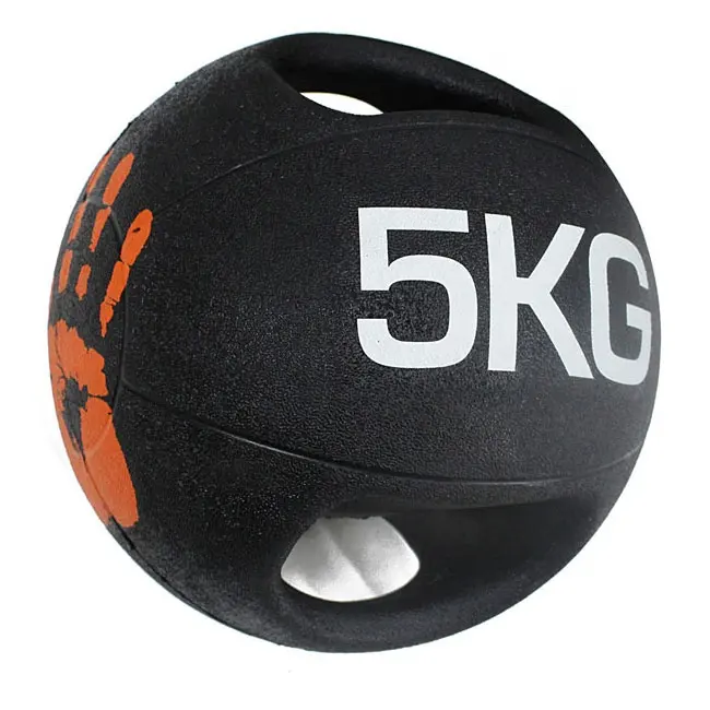 Cheap Adjustable Competition Gym Manufacturer Latest Sale Sport Double Handle Medicine Ball Rubber Solid Gravity Ball