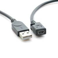 Câble d'extension de charge USB 2.0 a mâle vers mini 5 broches USB femelle pour ordinateur MP3