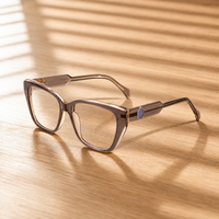 En stock, lunettes optiques pour femmes en acétate haut de gamme et tendance, avec ornement, anti-lumière bleue, montures de lunettes pour un usage quotidien
