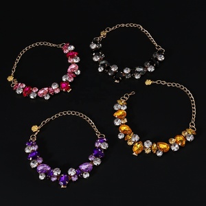 Gran oferta collar de lujo para mascotas nuevo diseño piedra preciosa cristal diamante completo princesa lágrima Metal collares para mascotas - Product Image 3