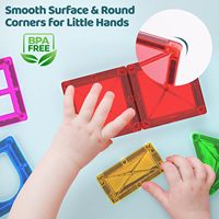 Blocs de construction magnétiques 26 pièces, ensemble de construction magnétique éducatif en plastique STEM, certifié EN71, personnalisé pour enfants