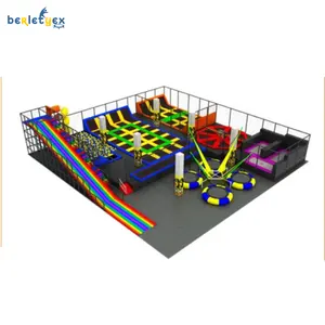 Precio de China, trampolín para niños, equipo de parque infantil interior, familia interactiva y niños, diseño de todas las edades, juego suave grande