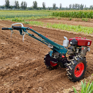 Mini Tractor de Mano de 15hp, 18hp, 20hp, 22hp, Máquina de Labranza Manual para Uso Agrícola, Motor Rojo, Chasis Verde - Product Image 1