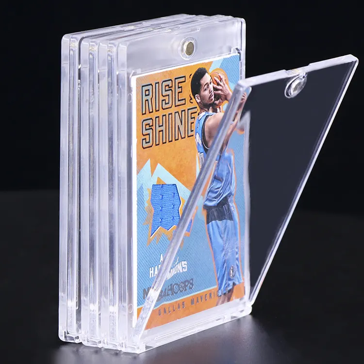 SUNSHING 35PT One Touch Magnetic Card Holder UV Protection Semi Rigid Slab Display Holder for Graded Pokemon PSA Card Case