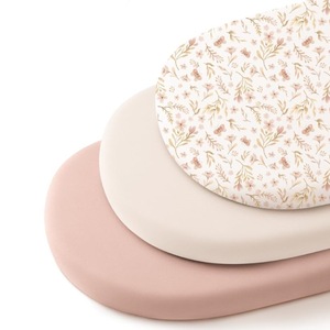 Juego de 3 Sábanas Ajustables para <span class=keywords><strong>Cuna</strong></span> de Bebé, de Muselina de Algodón Suave y Transpirable, Color Sólido, Universales para Recién Nacidos, para Todas las Estaciones - Product Image 2