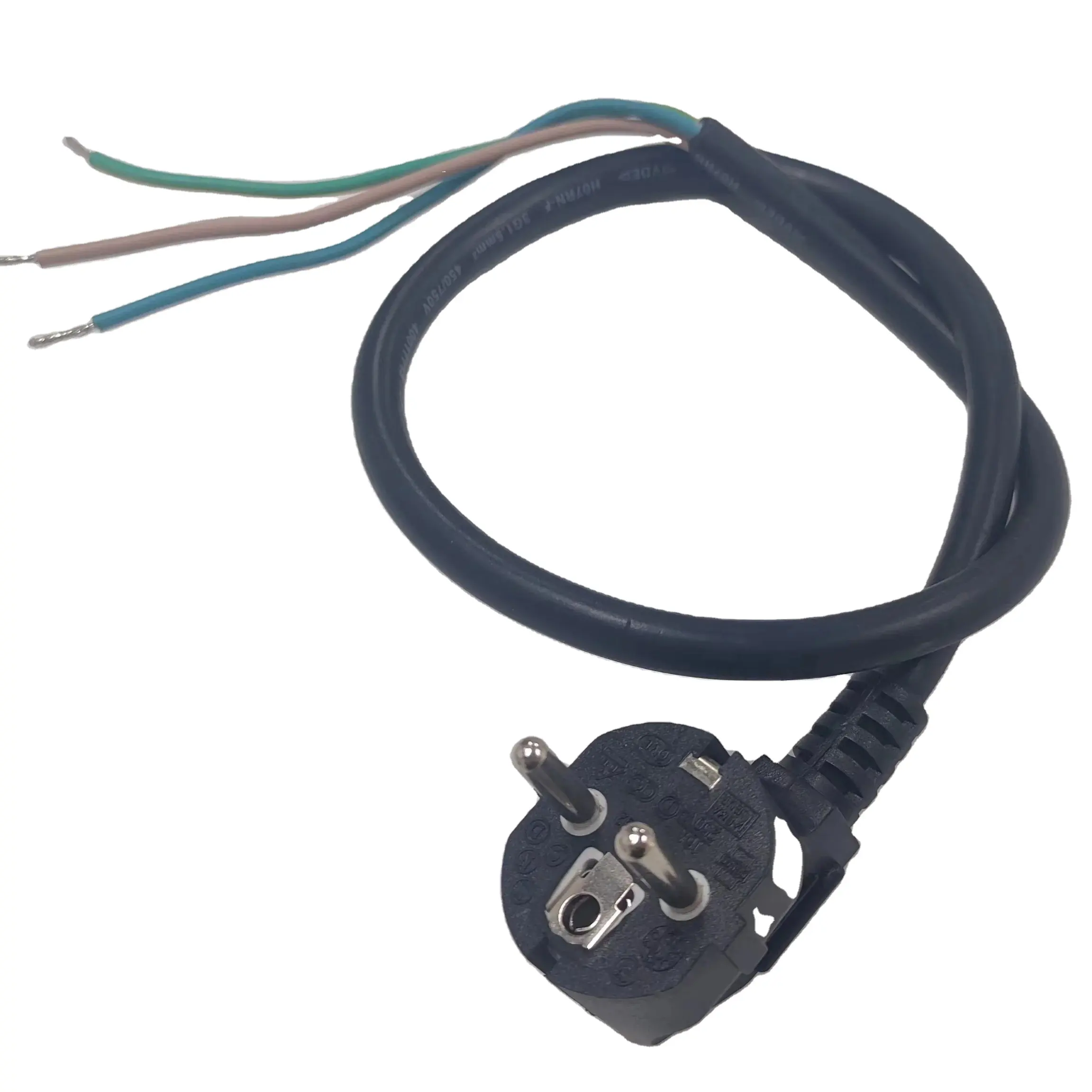 Netz kabel Netz kabelst ecker 2-poliger 2-poliger EU-Stecker an verzinnten, abisolier ten Netz kabeln