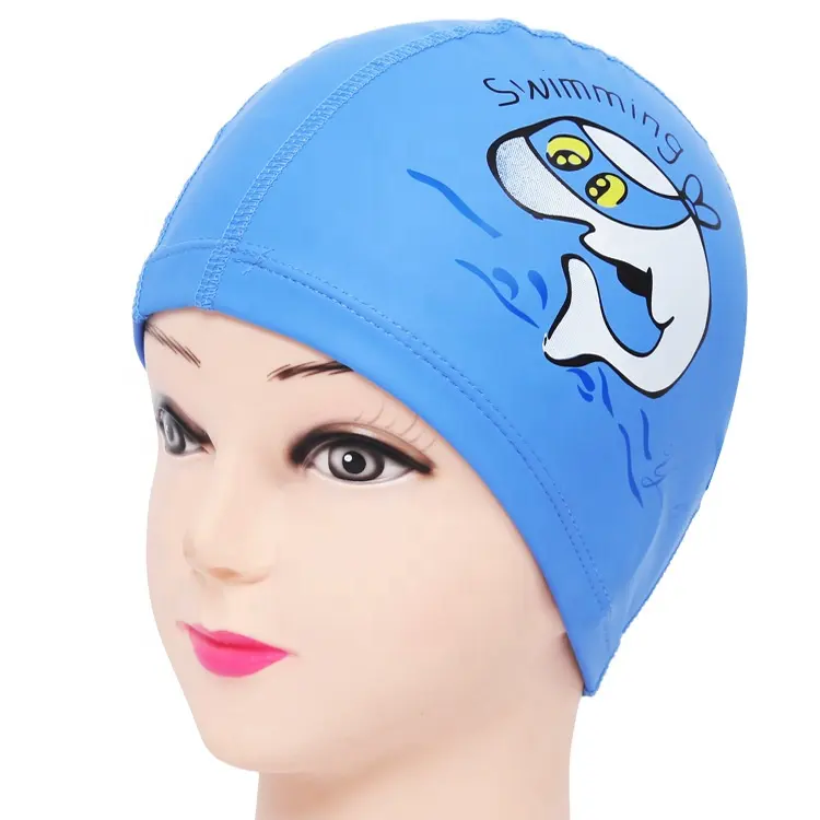 Casquette de piscine en Polyester avec Logo personnalisé pour enfants