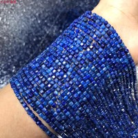 Perle de cyanite bleue de haute qualité 1.5-3.5mm perles de pierre de cyanite naturelle à facettes carrées rondes personnalisées pour la fabrication de bijoux