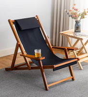 Feistel chaise longue relaxante chaise de plage pliante de plage relaxante Oxford chaise relaxante pliante en bois chaise longue de plage