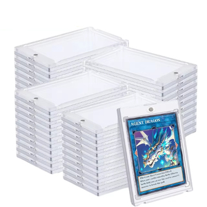 Étuis pour cartes QY One Touch 100% transparents en PVC, pour cartes de collection et cartes à échanger - Product Image 1