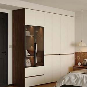 Armario Moderno y Práctico de Diseño Balom, Armario de Vidrio con Amplia Área de Colgado, Organizador de Ropa, Muebles de Dormitorio - Product Image 1