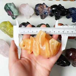 Preço por atacado 10cm Pequeno Natural Mix Quartz Crystal Healing <span class=keywords><strong>Stone</strong></span> Animal Craft Cristais Elefante para Decoração - Product Image 3