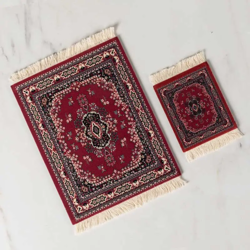 28 X18cm und 9x11cm groß klein heißesten in Saudi-Arabien Gaming Carpet Mouse Pads Persian Carpet Cup Mat Diy Custom