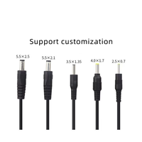 Kabel USB 5V ke 12V dengan jaket PVC panjang 1m, konverter Step-up tegangan 5V ke DC 12V