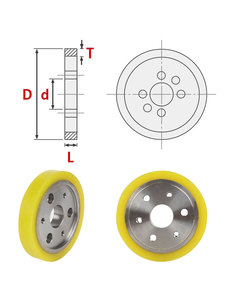 Электрический вилочный погрузчик AGV полиуретановое приводное колесо стальной силиконовый ролик PU режущий сервис EPDM Материал Модель резиновый ролик - Product Image 3