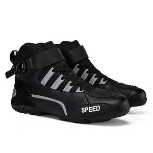 Bottes de <span class=keywords><strong>moto</strong></span> courtes pour <span class=keywords><strong>homme</strong></span> Knight Toe Racing, tige synthétique, semelle extérieure en caoutchouc, quatre saisons, tout-terrain, pliables, pour le voyage - Product Image 3
