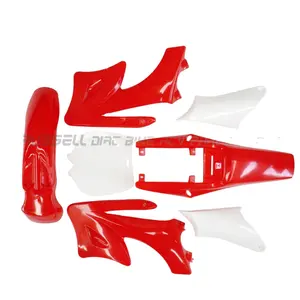 De plástico rojo guardabarros carenado KIT para pequeños Apollo MINI MOTO niños bici de la suciedad de 2 tiempos 47cc y 49cc 50cc 70cc