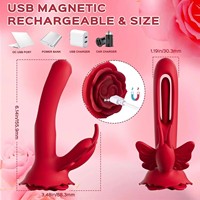 Vibrateur portable Rose Butterfly pour femme, télécommande, stimulation vaginale, point G, clitoris, jouet sexuel pour adultes