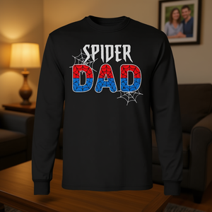 T-shirt à manches longues Spider Dad pour la fête des pères, cadeau d'anniversaire - Product Image 2