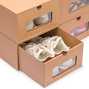 Kraft Gift Folding Drawer Cheap Cardboard Carton Baby Shoes Storage Rigid Luxury Pack Corrugated Packaging Paper Box