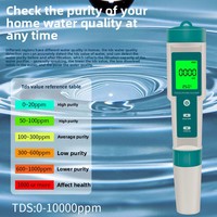 Stylo testeur numérique de qualité de l'eau Vista 7 en 1 avec pH, TDS, EC, salinité, densité, ORP, température pour l'eau de laboratoire