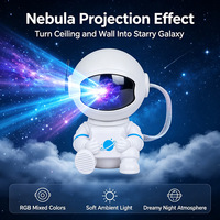Projecteur Galaxie Astronaute Veilleuse USB RGB Lampe Projecteur Nébuleuse Étoiles Télécommande Décoration Chambre Enfant Maison Cadeau de Noël
