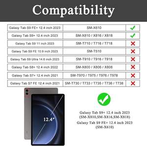 Funda Smart Folio Stand a prueba de golpes para Samsung Galaxy Tab S9 Plus/S9 <span class=keywords><strong>FE</strong></span> + con soporte S Pen - Product Image 2