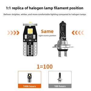 Décodeur de feux de position LED T10 pour voiture, ampoule de lecture haute luminosité T10 3030 3SMD, éclairage de plaque d'immatriculation W5W - Product Image 4