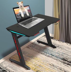 Bureau d'ordinateur de bureau avec lumière RGB, bureau de jeux - Product Image 5