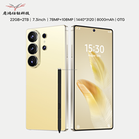 Teléfono Celular S26 Ultra con 22GB+2TB, Pantalla de 7.3 Pulgadas, 8000mAh, para Redes 5G Globales, Lápiz Integrado, Cámara Trasera de 108MP, LTE