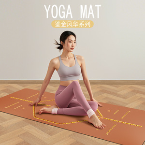 Tapis de yoga en caoutchouc naturel PU, qualité professionnelle, antidérapant, absorbant la transpiration, épaissi, pour hommes et femmes, danse, exercice, maison, personnalisation - Product Image 4