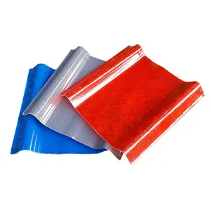 High Light Transmission Color Stable Anti-UV FRP Roof Sheet Anti-impact Heat Insulation FRP Roof Sheet Building Materials