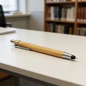 Stylo écologique en <span class=keywords><strong>bambou</strong></span> gravé avec un logo, cadeau promotionnel multifonctionnel pour les événements de quartier, cadeau pour les voisins - Product Image 1