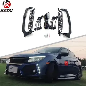 Factory Price Type-R Style Auto Accessories Front Bumper DRL For Honda CIVIC 2016+