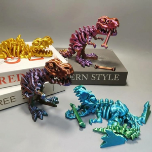 Juguete <span class=keywords><strong>de</strong></span> <span class=keywords><strong>Esqueleto</strong></span> <span class=keywords><strong>de</strong></span> <span class=keywords><strong>Dinosaurio</strong></span> Raptor <span class=keywords><strong>de</strong></span> Plástico Impreso en 3D Personalizado, Servicio OEM para Niños con Temática <span class=keywords><strong>de</strong></span> Dragón Chino - Product Image 2
