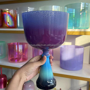 Q're Best Price Puissant Quantum Therapy Couleur Clair Quartz Graal Poignée Crystal Grail Bols Sound Healing - Product Image 3