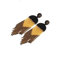 Boucles d'oreilles pendantes personnalisées en perles de rocaille miyuki bohème à pampilles longues boucles d'oreilles pour femmes