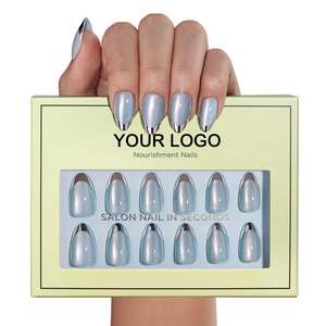 <span class=keywords><strong>Uñas</strong></span> Postizas <span class=keywords><strong>de</strong></span> Gel Suave Opacas Reutilizables con Punta Francesa Cromada <span class=keywords><strong>Rosa</strong></span> <span class=keywords><strong>de</strong></span> Marca Privada, 32 Piezas, 16 Tamaños, <span class=keywords><strong>Uñas</strong></span> <span class=keywords><strong>de</strong></span> Presión PMMA - Product Image 3