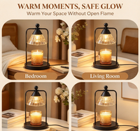 Lampe chauffe-bougie avec minuterie et variateur d'intensité, lampe électrique pour faire fondre la cire pour bougies en pot