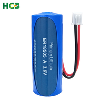 Batterie au lithium non rechargeable HCB ER18505 avec connecteur 3,6 V pour compteur d'eau intelligent, déchargeur statique, localisateur GPS