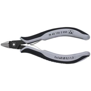 KNIPEX 79 42 125 Z ESD Precision Electronics <b>Side</b> <b>Cutter</b> ESD with multi-component grips burnished 125 mm - Product Image 1