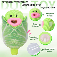Jouets pour chiens en peluche 3 en 1, interactifs et couineurs, avec compartiment à friandises cachées (Chou, Carotte, Maïs), pour chiots et petits chiens