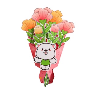 Cadeau pour la fête des mères, bouquet de papier fait main, <span class=keywords><strong>carte</strong></span> de vœux créative, matériel de fabrication interactif pour enfants de maternelle, parents et enfants - Product Image 5