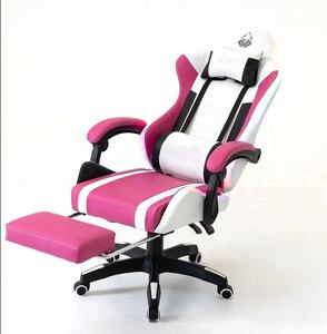 LED caldo Rgb sedie per Computer Pc sedia da gioco Gamer massaggio rosa rosa gatto Hello Cat sedia da gioco con luci e altoparlanti - Product Image 5