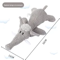 Jouets pour animaux de compagnie respectueux de l'environnement Cross-Border Squeak Pet Toys Sound-Resistant Morsure-Resistant Plush Lion Elephant Dolls Dog Supplies
