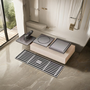 Drenaje de Piso <span class=keywords><strong>para</strong></span> Baño de Acero Inoxidable 304 de Diseño Moderno, Color Gris Metálico, <span class=keywords><strong>para</strong></span> <span class=keywords><strong>Bañera</strong></span>, Hogar, Hotel, <span class=keywords><strong>Rejilla</strong></span> de Drenaje de Agua - Product Image 1